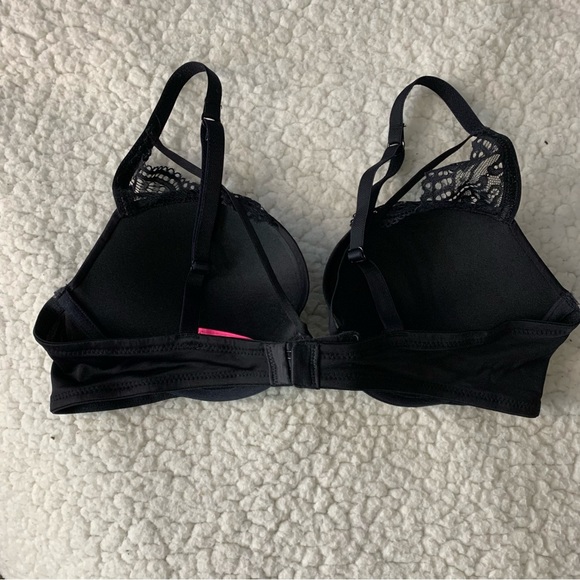 La Senza Obsession Plunge Push-Up Bra Lace Black Size 32C - Picture 4 of 6